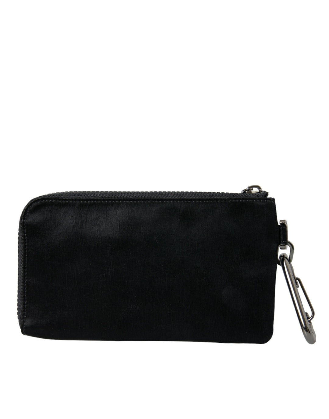 Men’s Dolce &amp; Gabbana Black Nylon Logo Plaque Keyring Pouch Clutch Bags