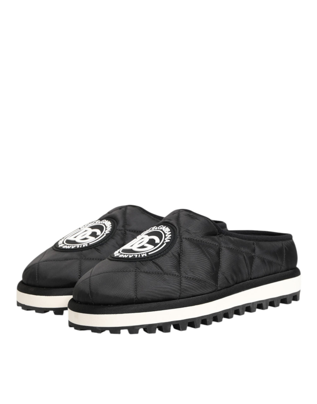 Men’s Dolce &amp; Gabbana Black Nylon Low Top Slip on Sneaker Shoes