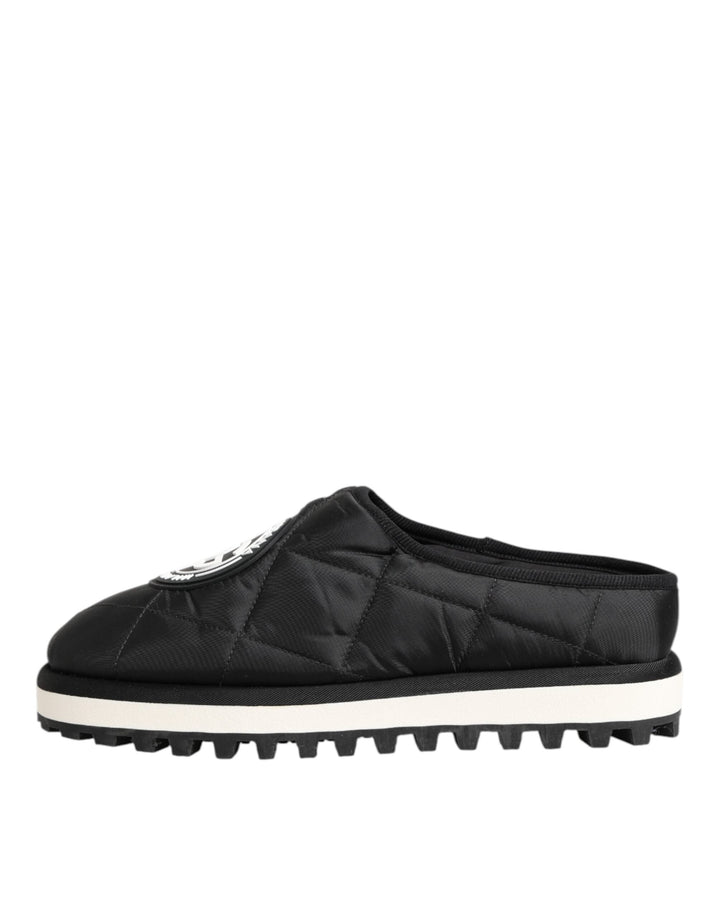 Men’s Dolce &amp; Gabbana Black Nylon Low Top Slip on Sneaker Shoes