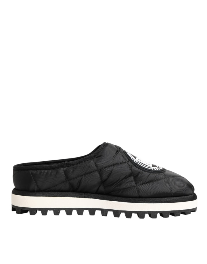 Men’s Dolce &amp; Gabbana Black Nylon Low Top Slip on Sneaker Shoes