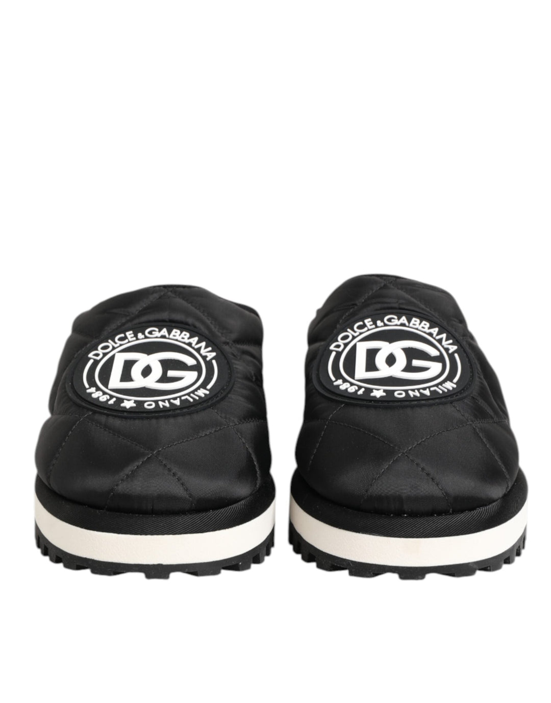 Men’s Dolce &amp; Gabbana Black Nylon Low Top Slip on Sneaker Shoes