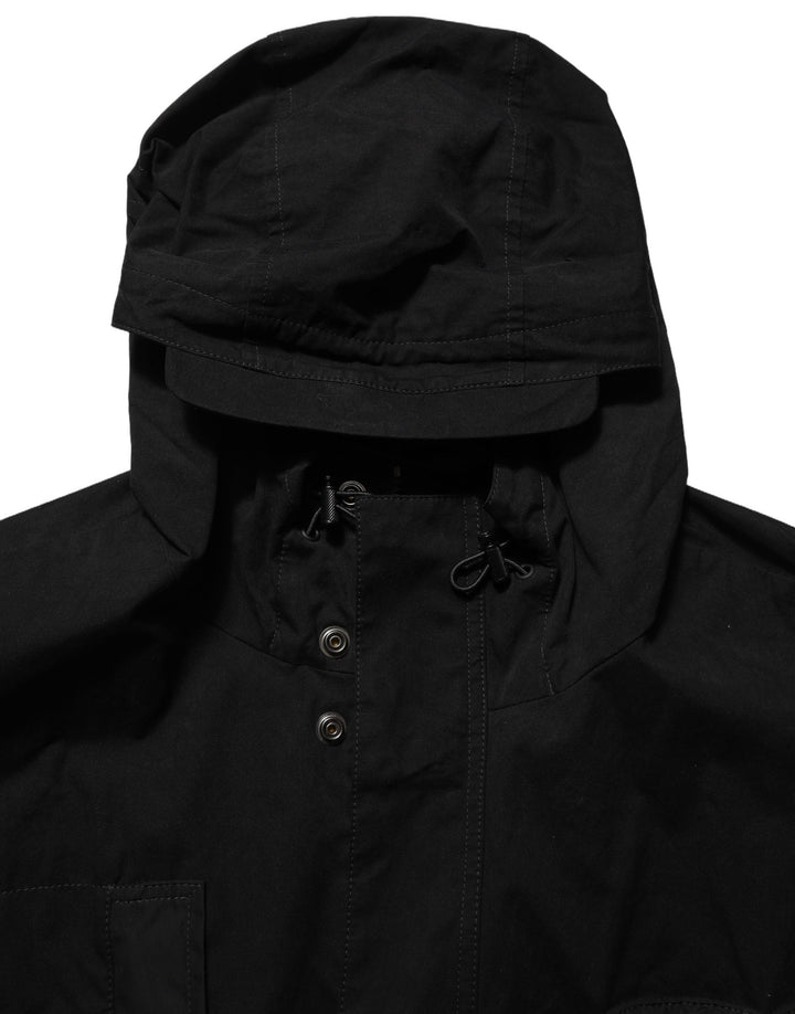 Men’s Dolce &amp; Gabbana Black Nylon Men Hooded Windbreaker Jacket