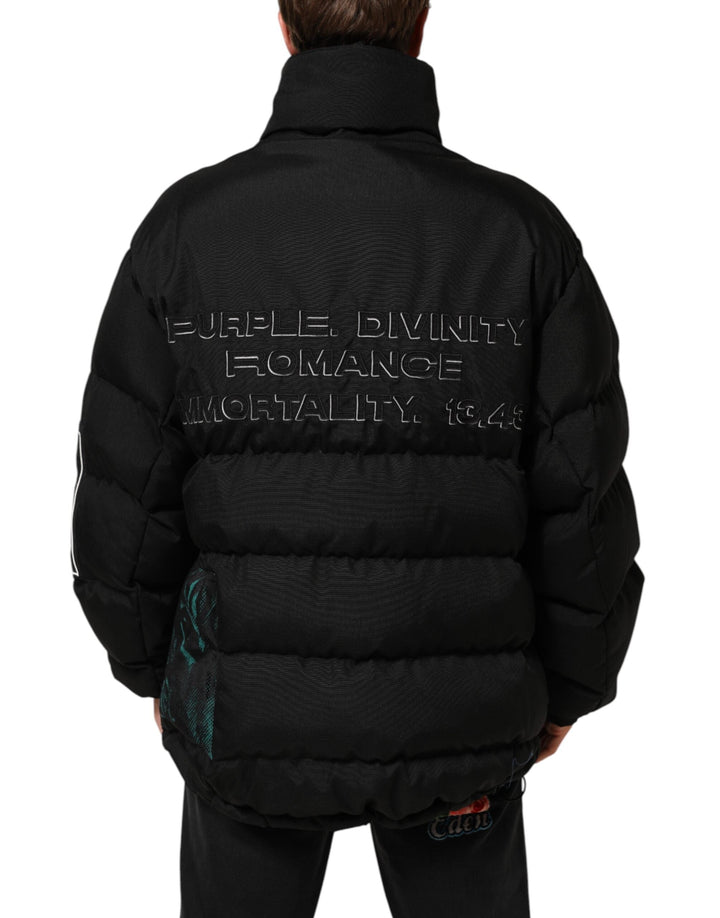 Men’s Dolce &amp; Gabbana Black Nylon Puffer Men Full Zip Jacket