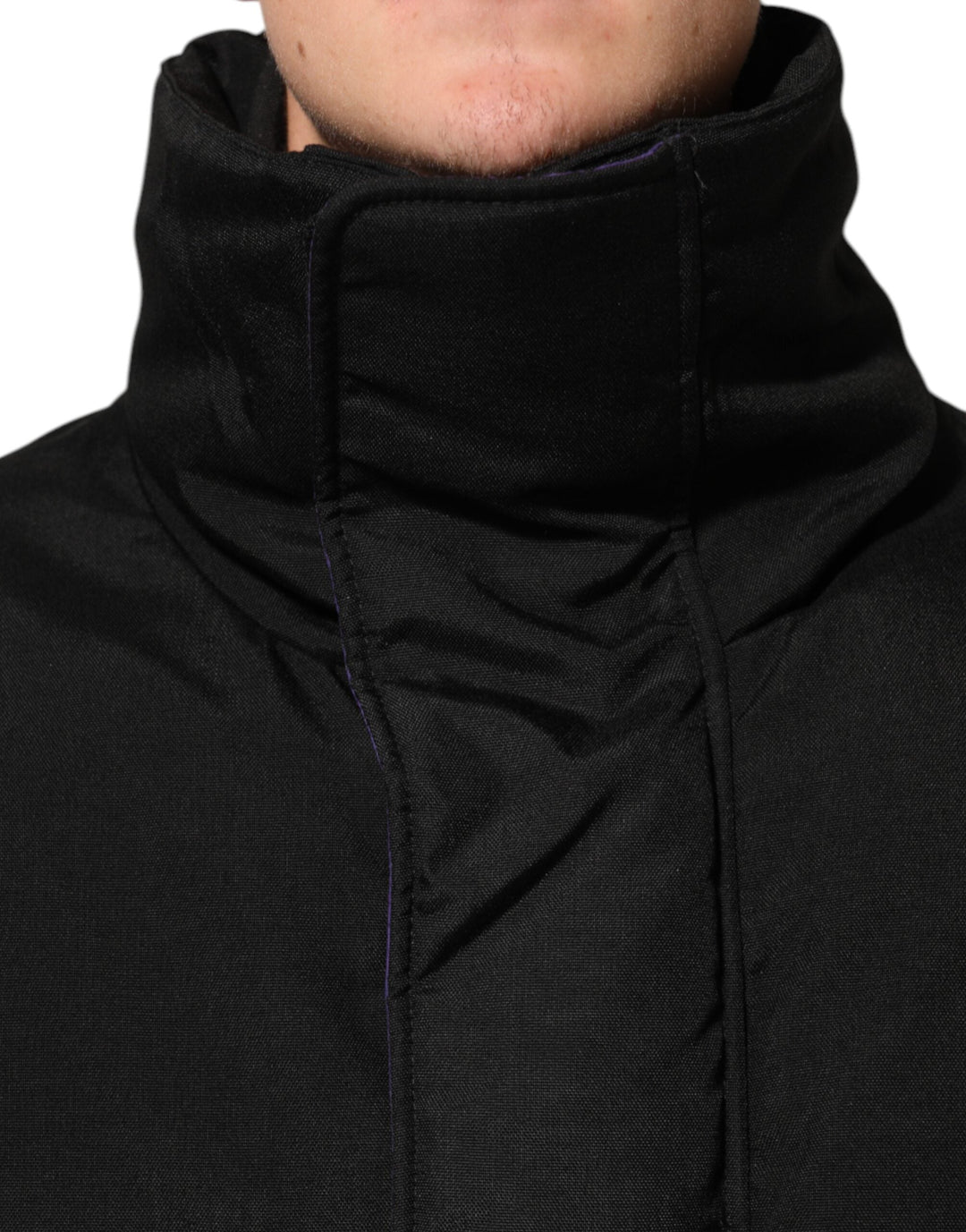 Men’s Dolce &amp; Gabbana Black Nylon Puffer Men Full Zip Jacket
