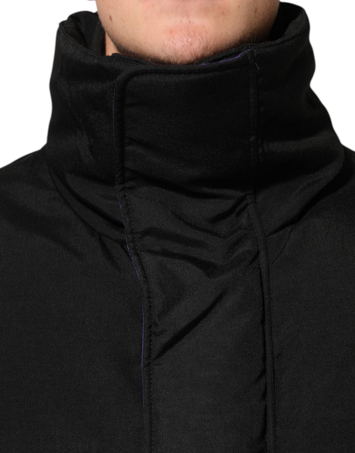 Men’s Dolce &amp; Gabbana Black Nylon Puffer Men Full Zip Jacket