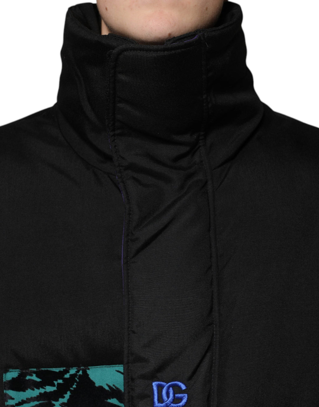 Men’s Dolce &amp; Gabbana Black Nylon Puffer Men Full Zip Jacket