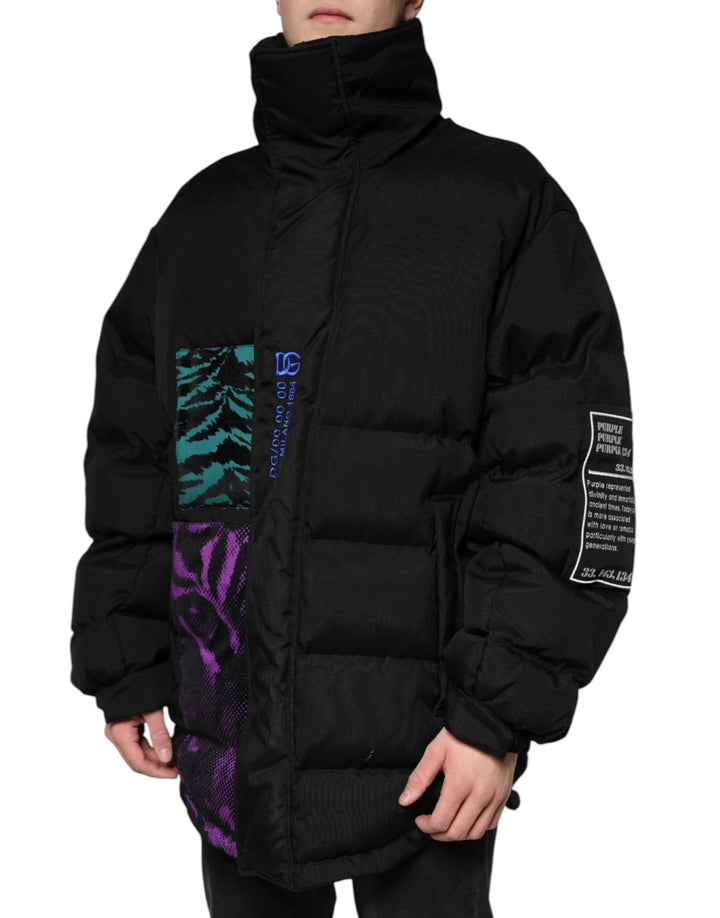 Men’s Dolce &amp; Gabbana Black Nylon Puffer Men Full Zip Jacket