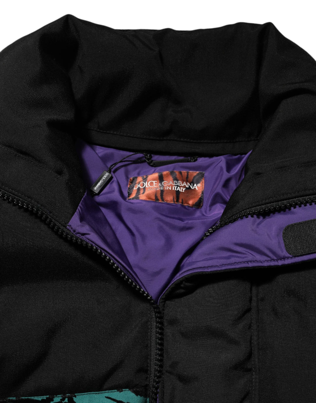 Men’s Dolce &amp; Gabbana Black Nylon Puffer Men Full Zip Jacket