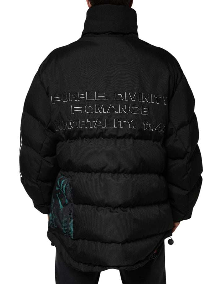 Men’s Dolce &amp; Gabbana Black Nylon Puffer Men Full Zip Jacket