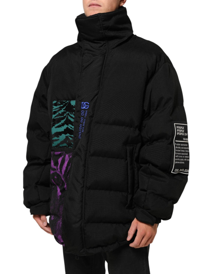 Men’s Dolce &amp; Gabbana Black Nylon Puffer Men Full Zip Jacket