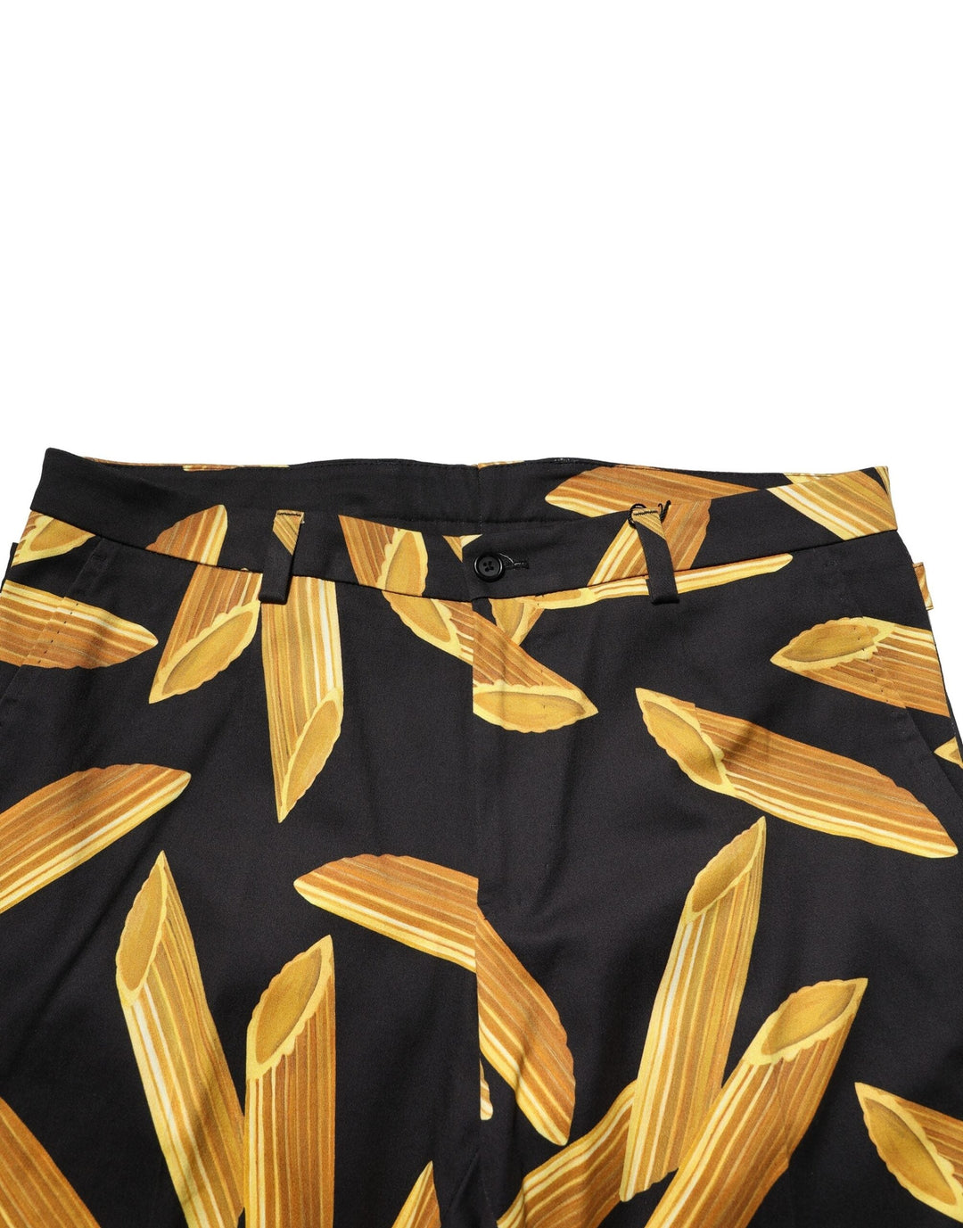 Men’s Dolce &amp; Gabbana Black Pasta Print Tapered Men Pants