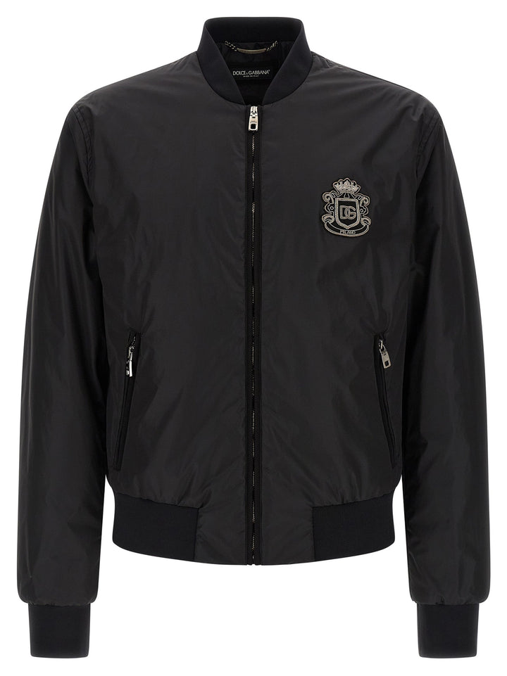 Men’s Dolce &amp; Gabbana Black Polyamide Bomber