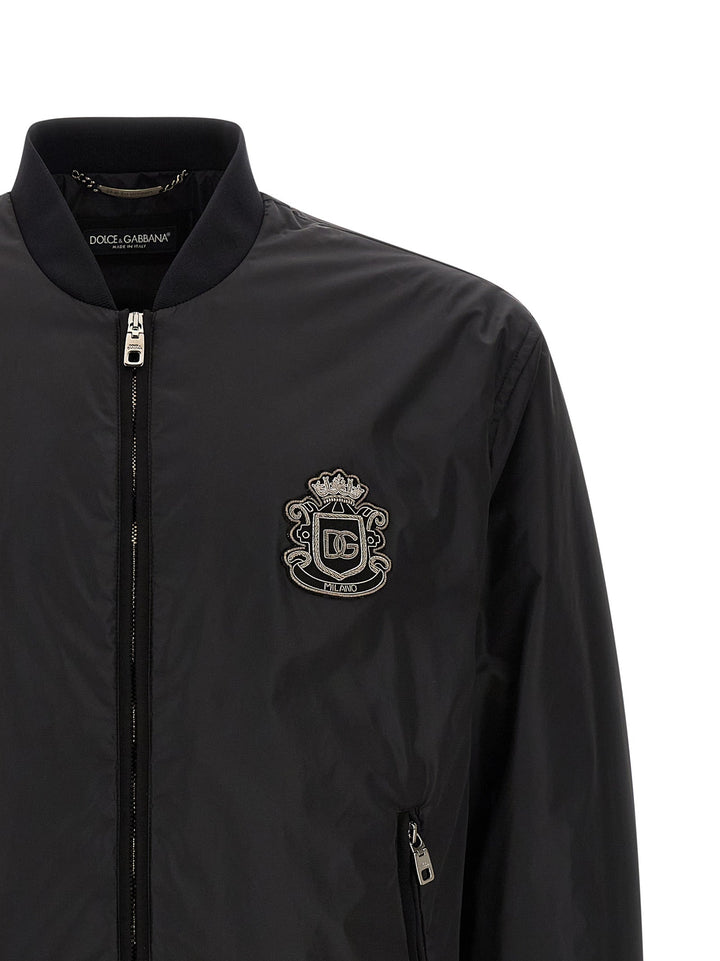 Men’s Dolce &amp; Gabbana Black Polyamide Bomber