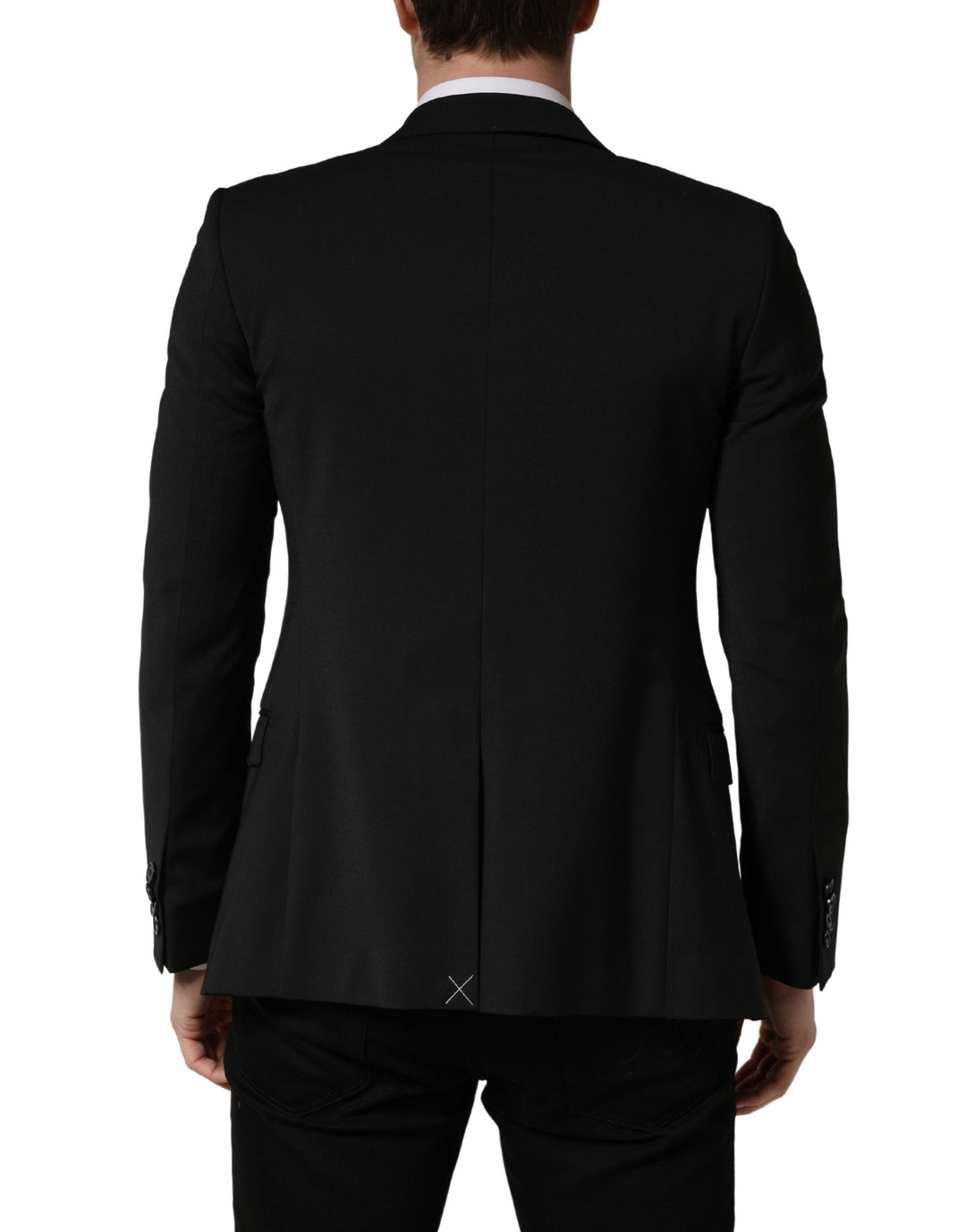Men’s Dolce &amp; Gabbana Black Polyester 2 Buttons Men Suit Jacket