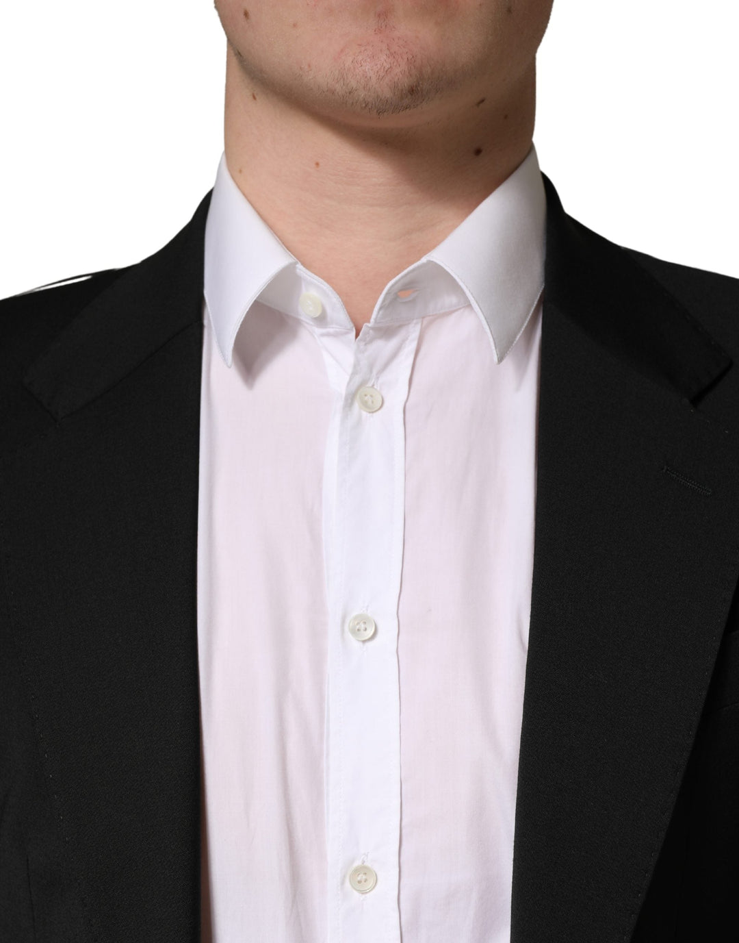 Men’s Dolce &amp; Gabbana Black Polyester 2 Buttons Men Suit Jacket