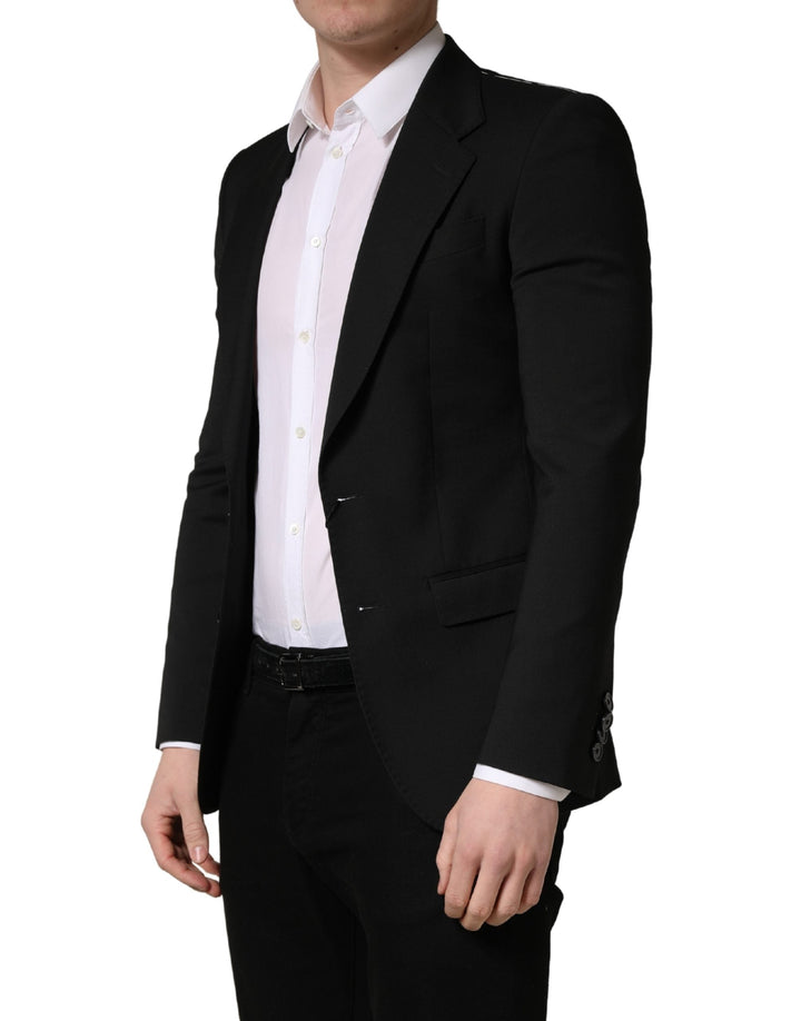 Men’s Dolce &amp; Gabbana Black Polyester 2 Buttons Men Suit Jacket