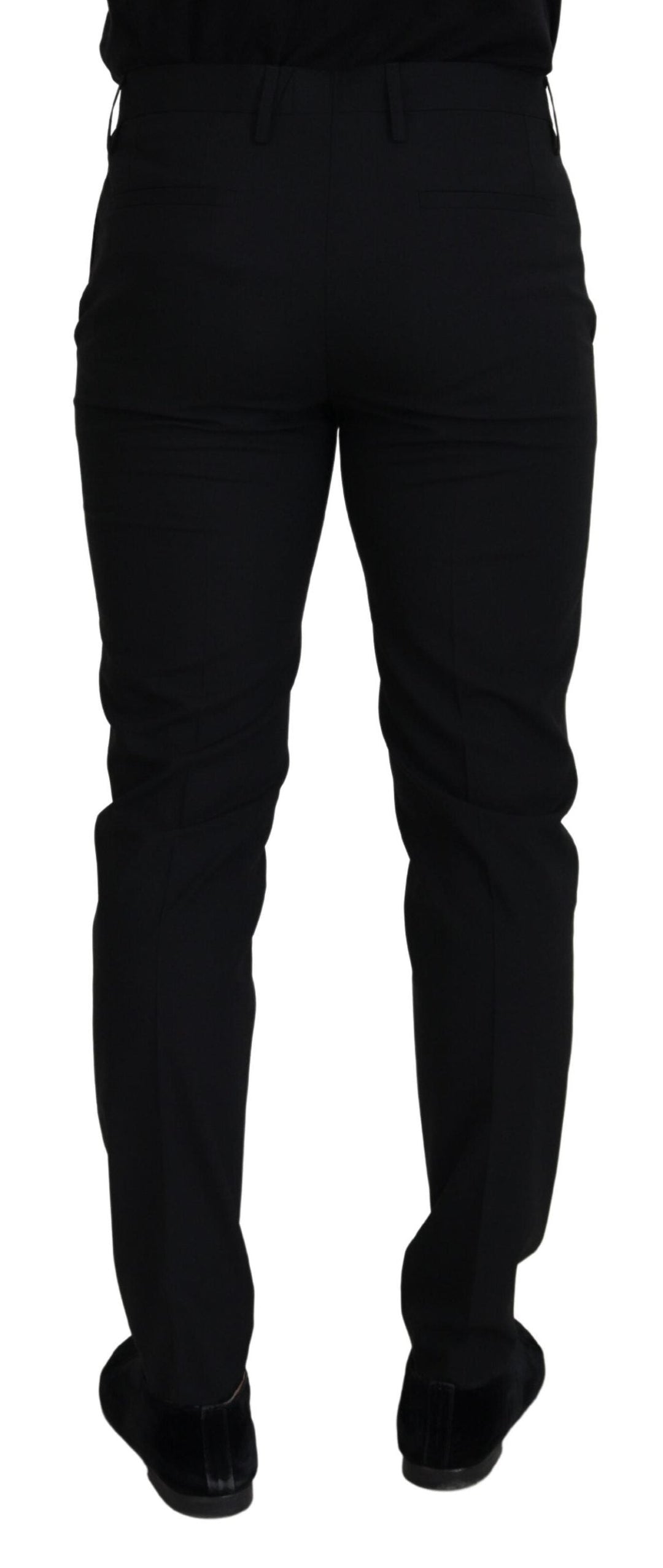 Men’s Dolce &amp; Gabbana Black Polyester Chino Formal Pants