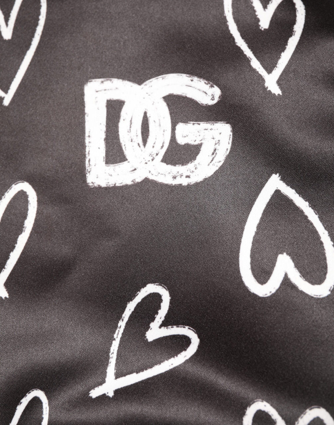 Men’s Dolce &amp; Gabbana Black Polyester Heart Print Bomber Jacket