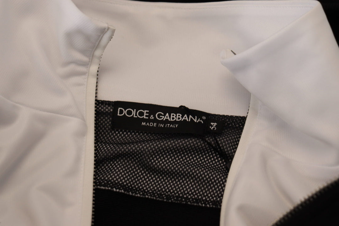 Men’s Dolce &amp; Gabbana Black Polyester Hooded Full Zip Jacket