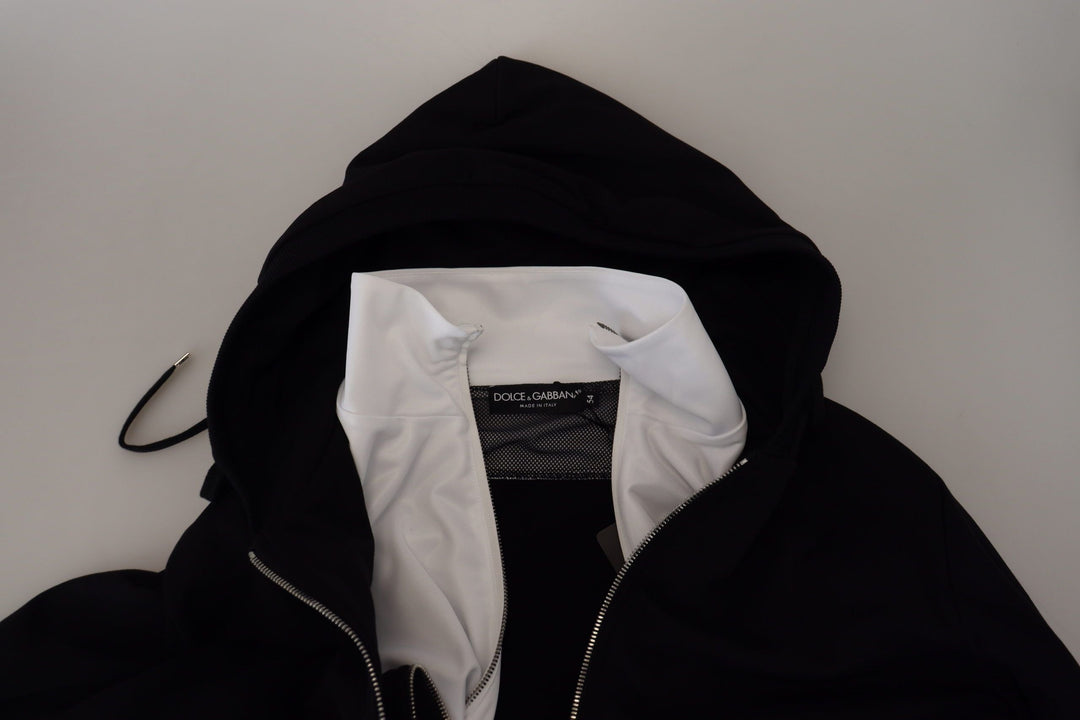 Men’s Dolce & Gabbana Black Polyester Hooded Full Zip Jacket
