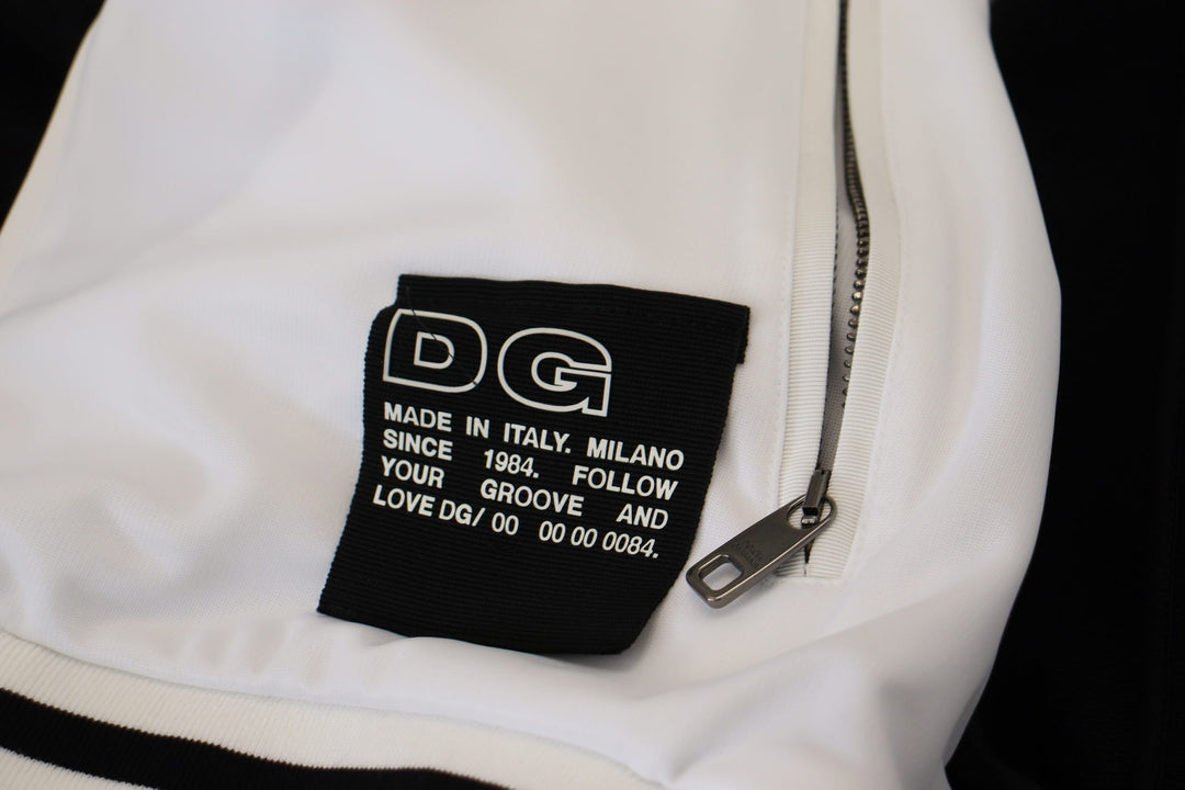 Men’s Dolce &amp; Gabbana Black Polyester Hooded Full Zip Jacket