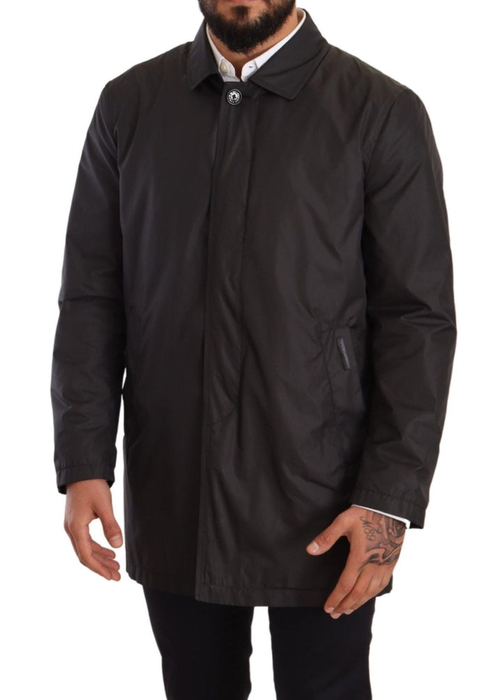 Men’s Dolce &amp; Gabbana Black Polyester Mens Trench Coat Jacket