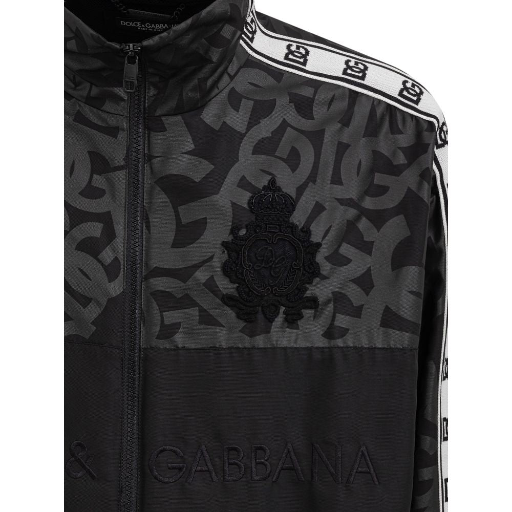 Men’s Dolce &amp; Gabbana Black Polyester Shell Jacket