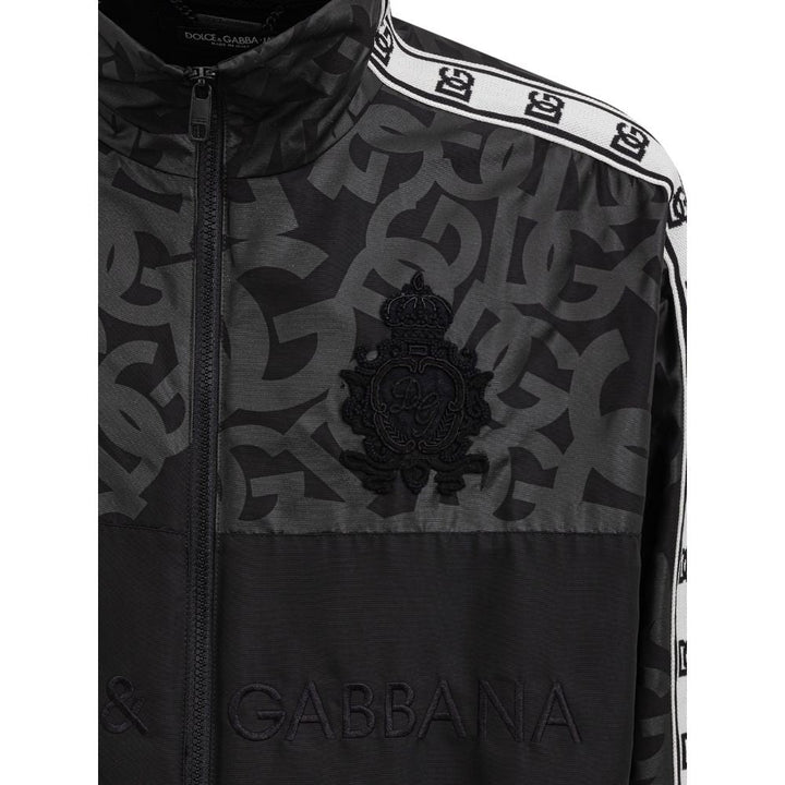 Men’s Dolce &amp; Gabbana Black Polyester Shell Jacket