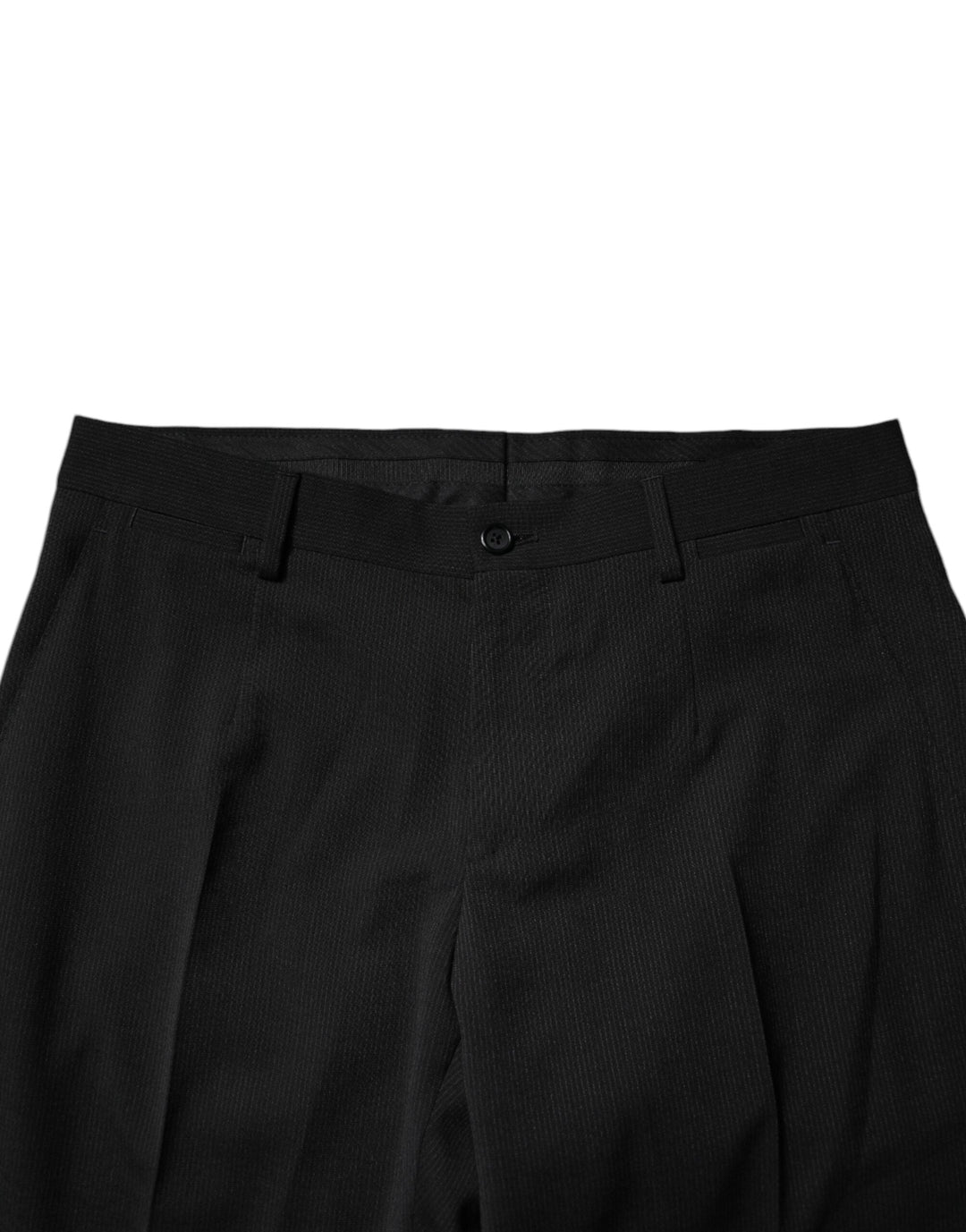 Men’s Dolce &amp; Gabbana Black Polyester Tapered Formal Men Dress Pants