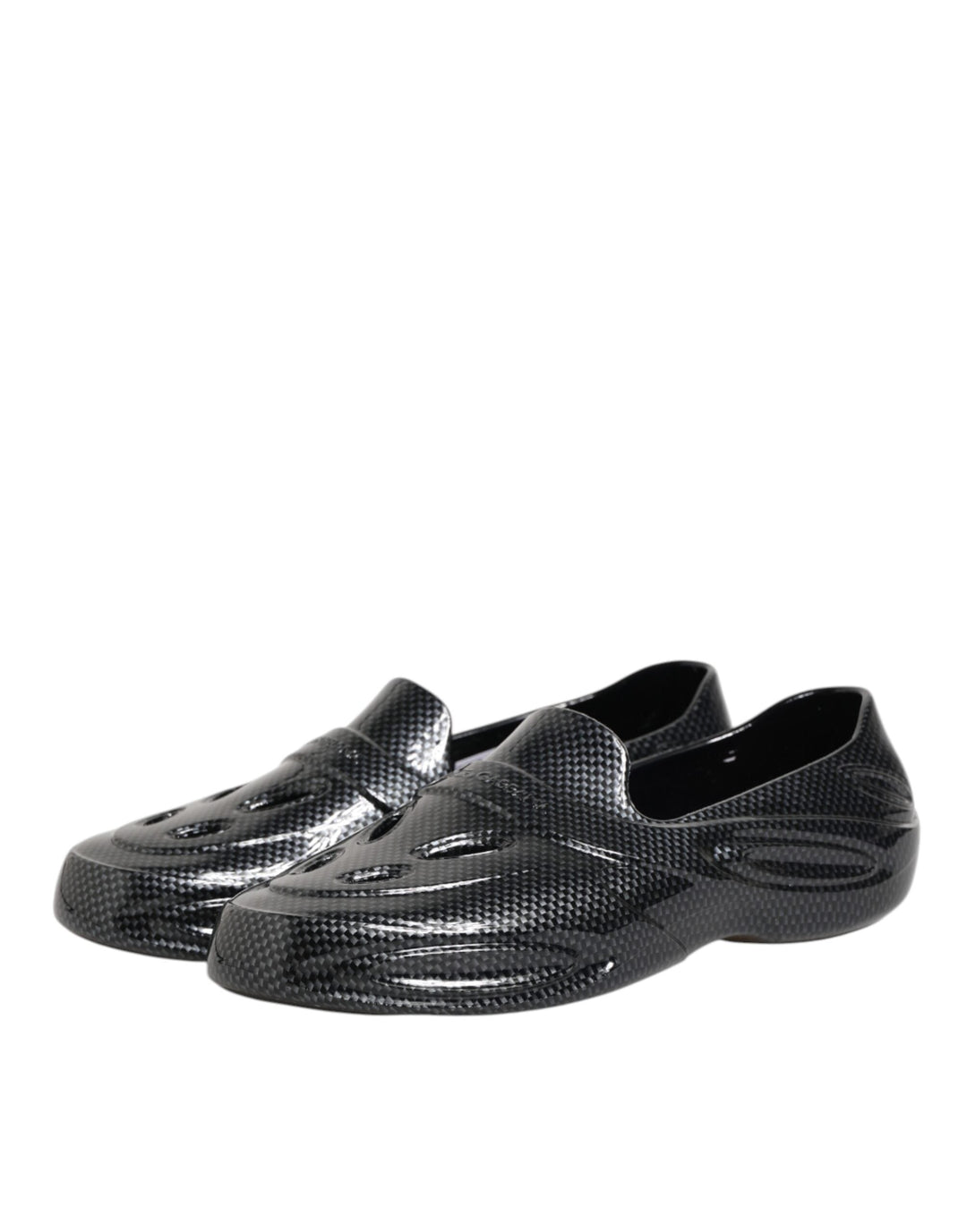 Men’s Dolce &amp; Gabbana Black Rubber Slides Low Top Sneakers Shoes
