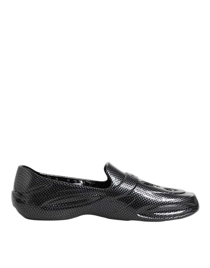 Men’s Dolce &amp; Gabbana Black Rubber Slides Low Top Sneakers Shoes
