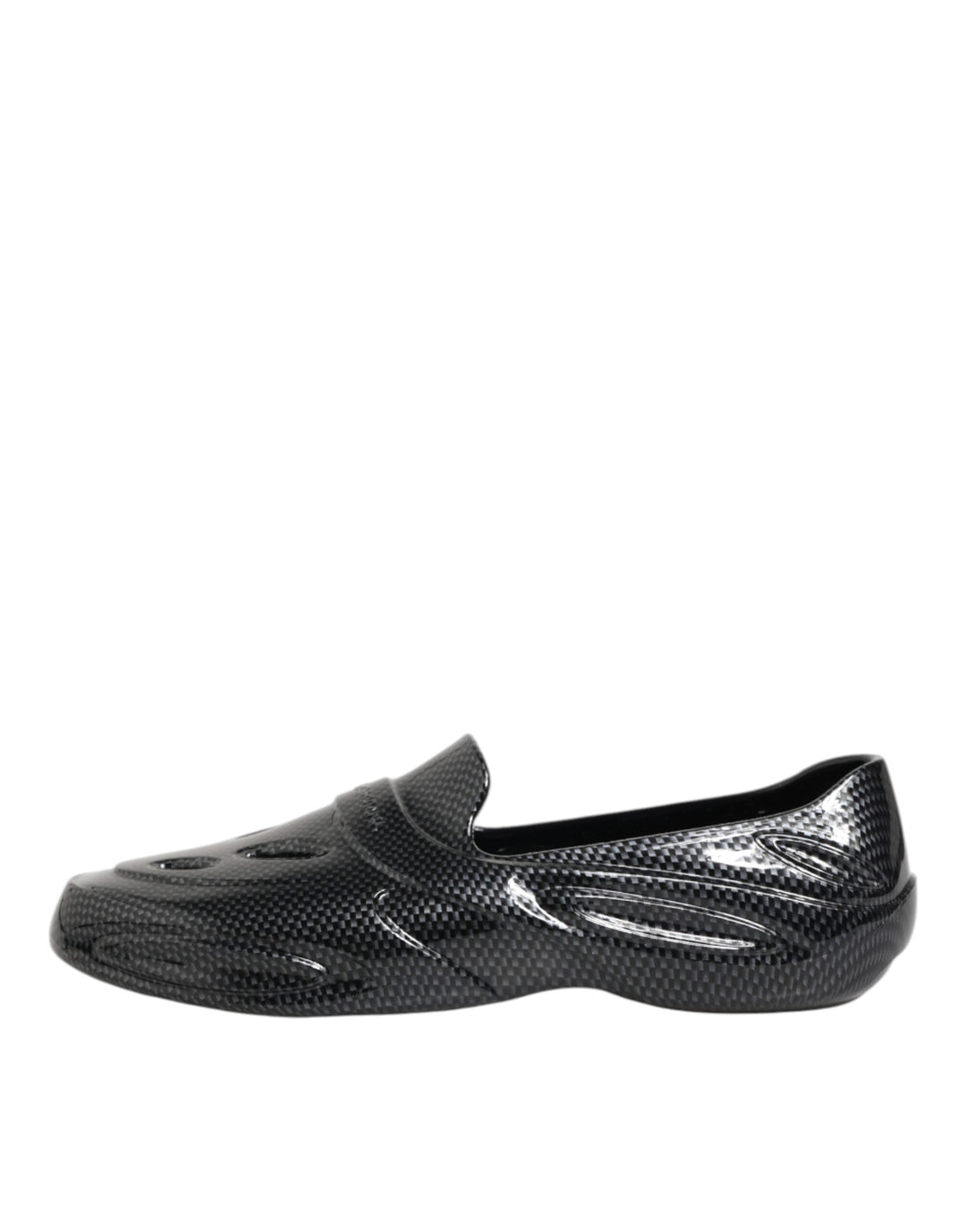 Men’s Dolce &amp; Gabbana Black Rubber Slides Low Top Sneakers Shoes