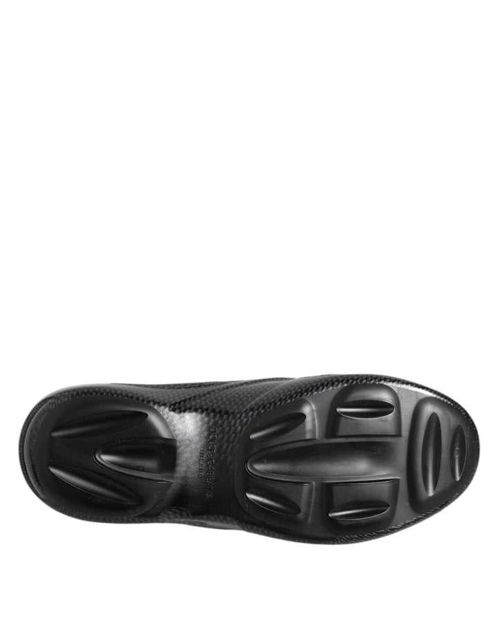 Men’s Dolce &amp; Gabbana Black Rubber Slides Low Top Sneakers Shoes