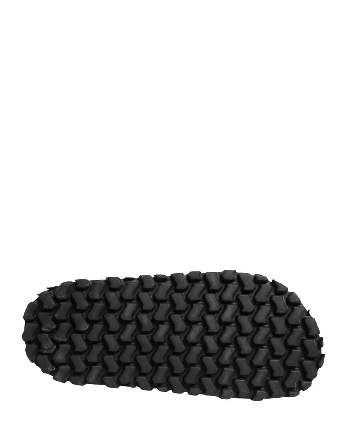 Men’s Dolce &amp; Gabbana Black Ruching Detail Flats Men Sandals Shoes
