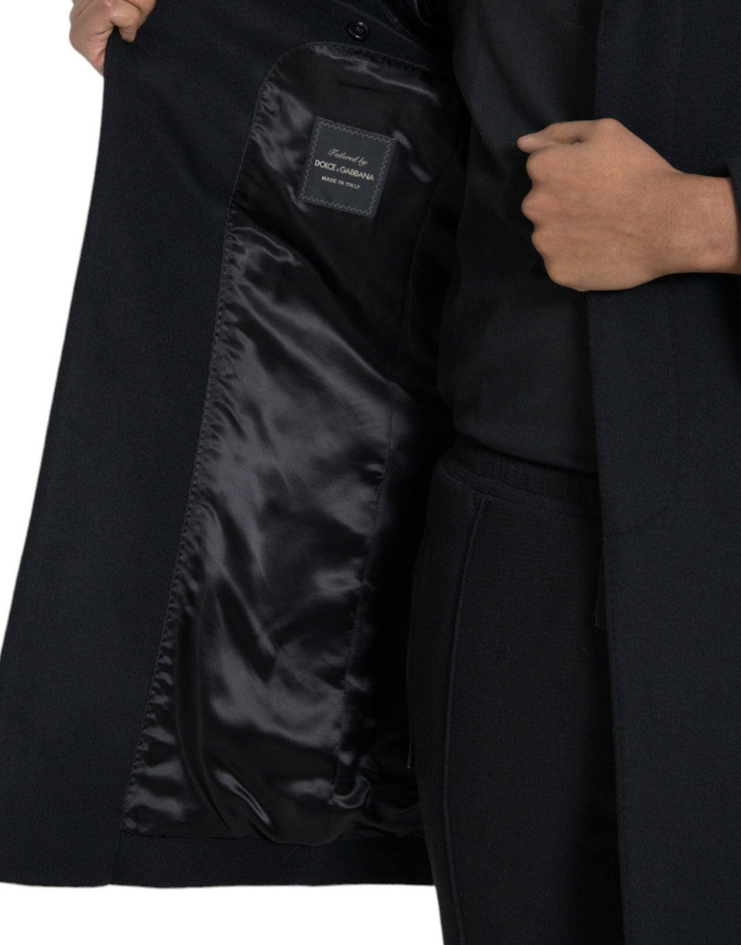 Men’s Dolce &amp; Gabbana Black Single Breasted Trench Coat Jacket