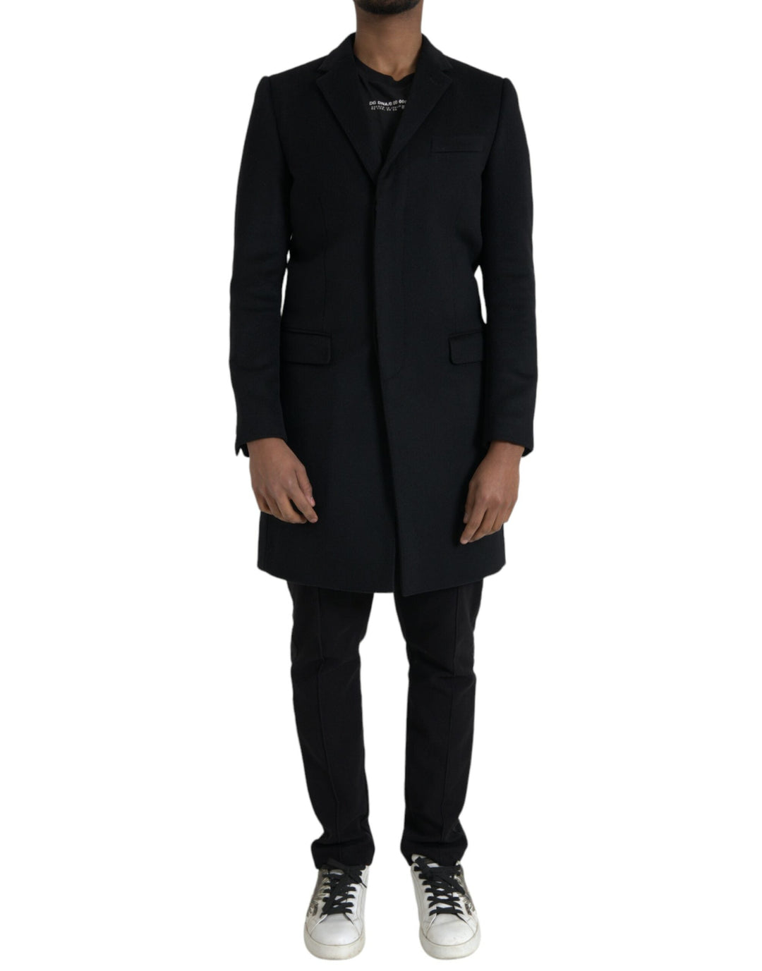 Men’s Dolce & Gabbana Black Single Breasted Trench Coat Jacket