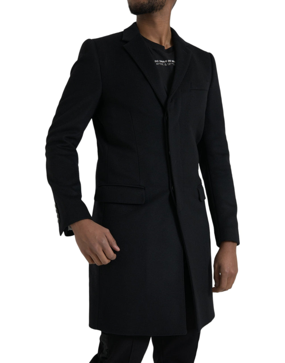 Men’s Dolce & Gabbana Black Single Breasted Trench Coat Jacket