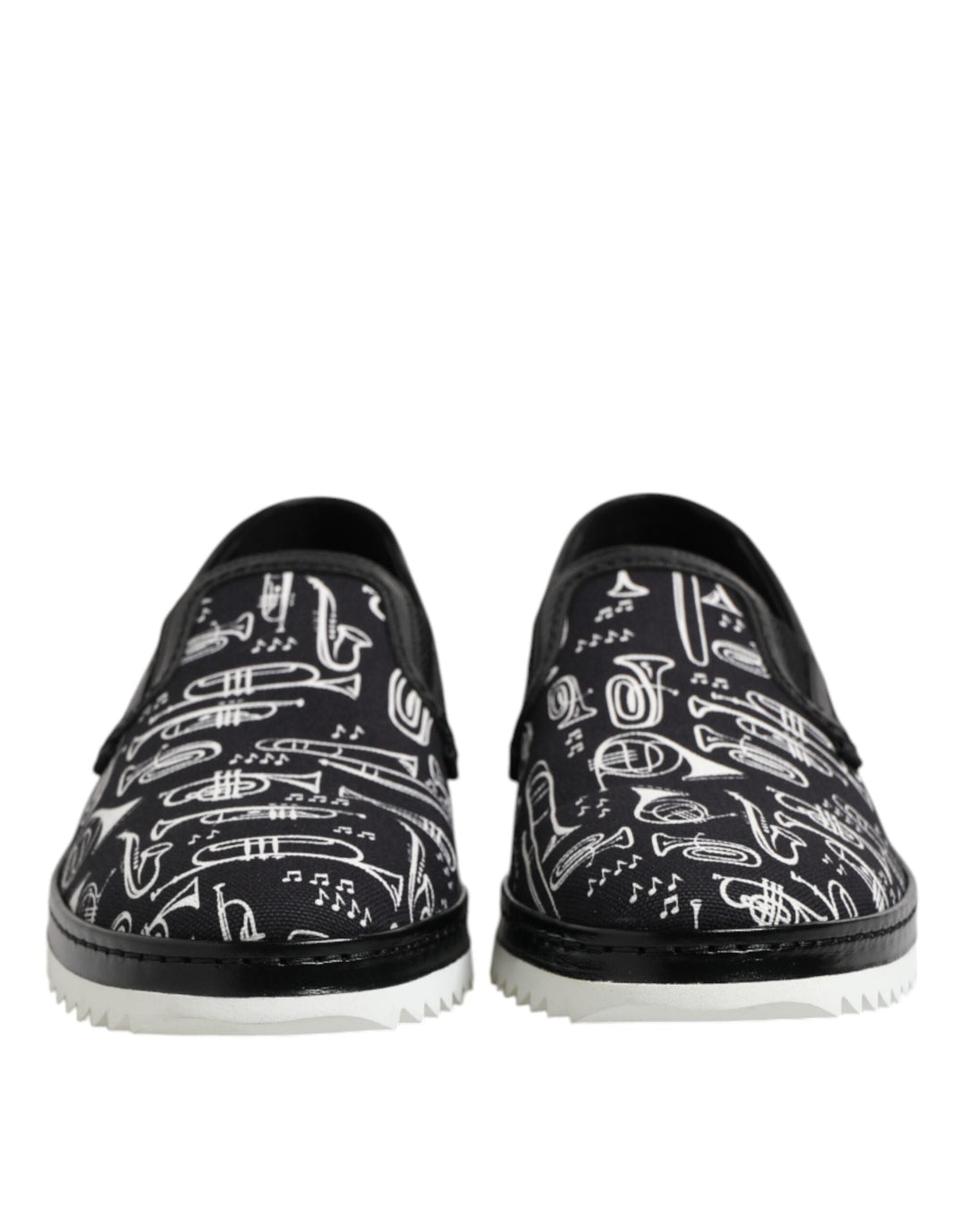 Men’s Dolce &amp; Gabbana Black Slip on Printed Men Loafers Shoes