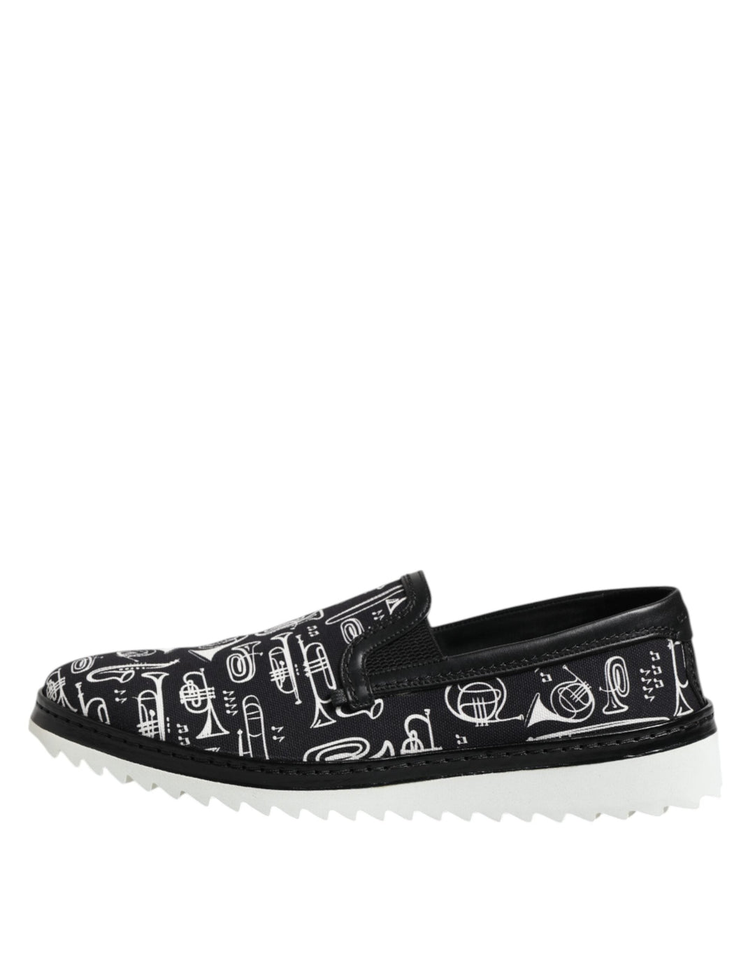 Men’s Dolce &amp; Gabbana Black Slip on Printed Men Loafers Shoes