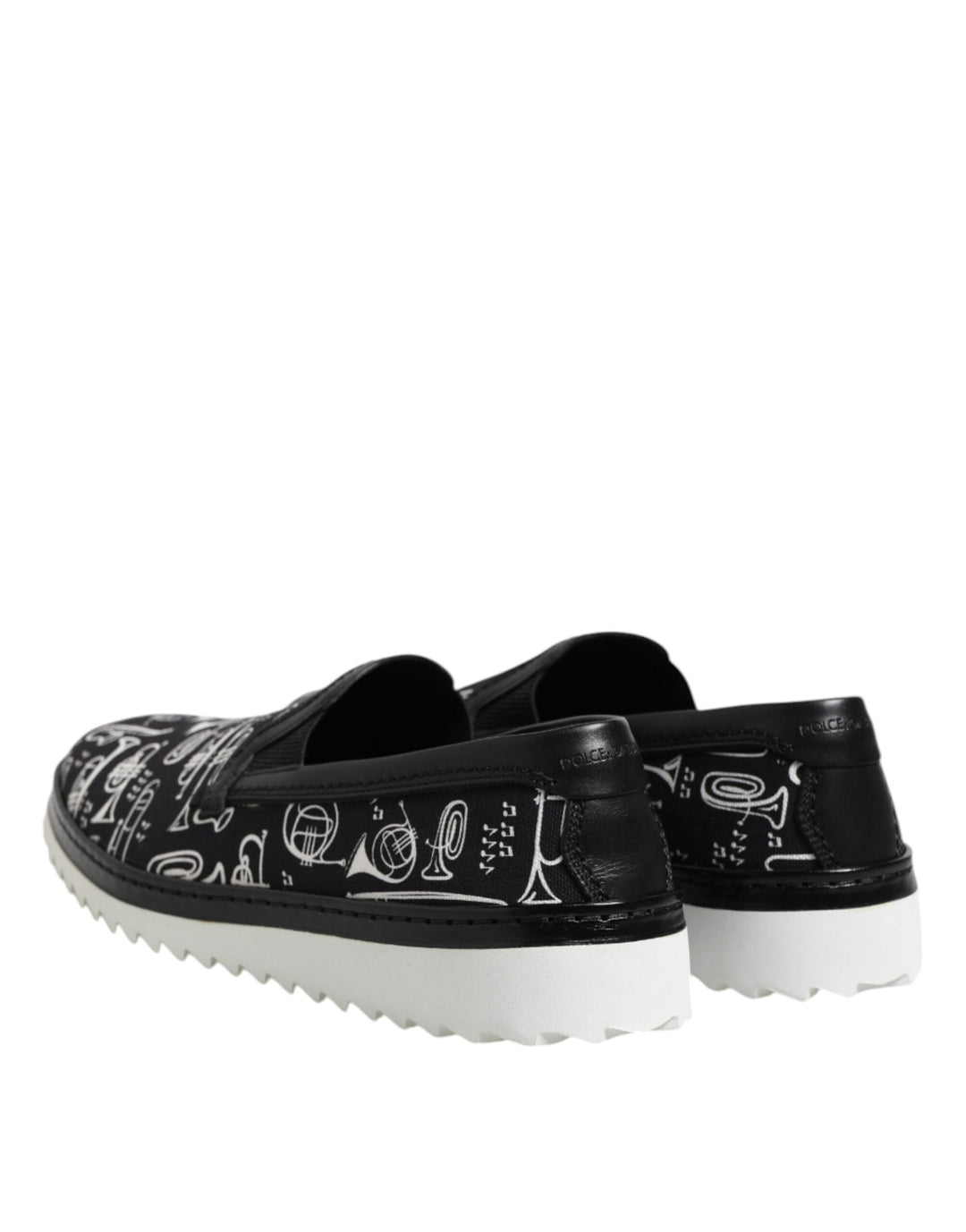 Men’s Dolce &amp; Gabbana Black Slip on Printed Men Loafers Shoes
