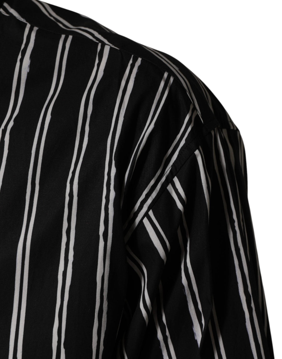 Men’s Dolce &amp; Gabbana Black Stripes Cotton Men Formal Dress Shirt