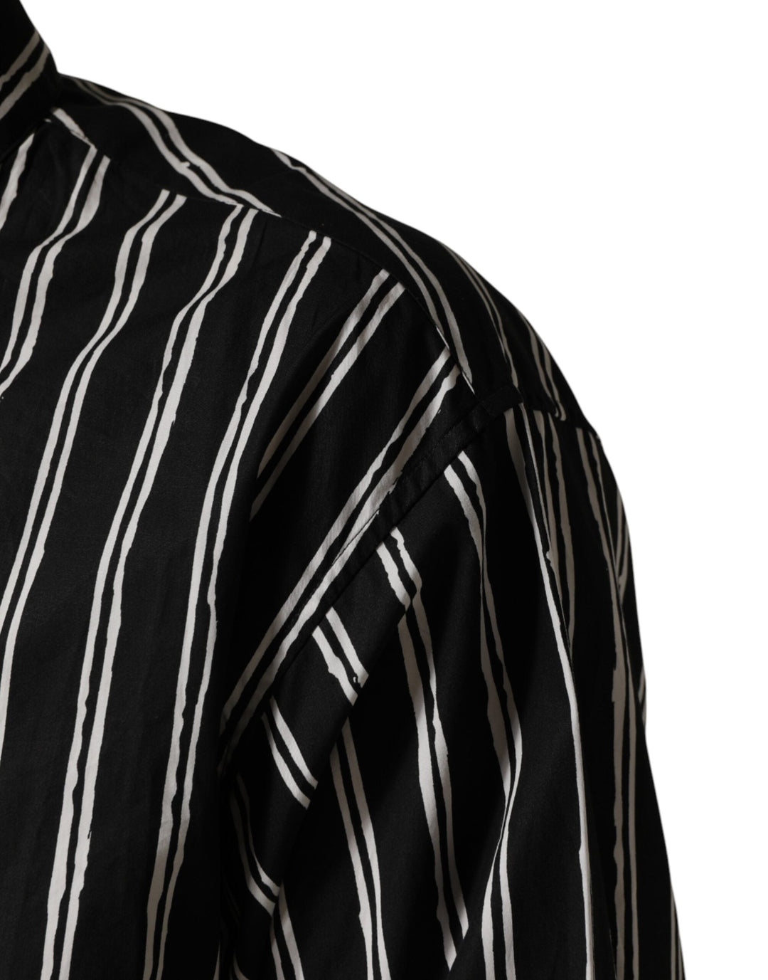 Men’s Dolce &amp; Gabbana Black Stripes Cotton Men Formal Dress Shirt