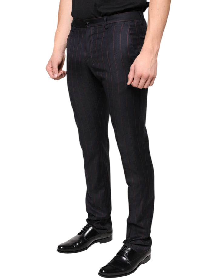 Men’s Dolce &amp; Gabbana Black Stripes Skinny Men Dress Pants