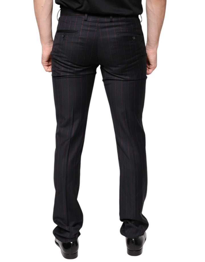 Men’s Dolce &amp; Gabbana Black Stripes Skinny Men Dress Pants