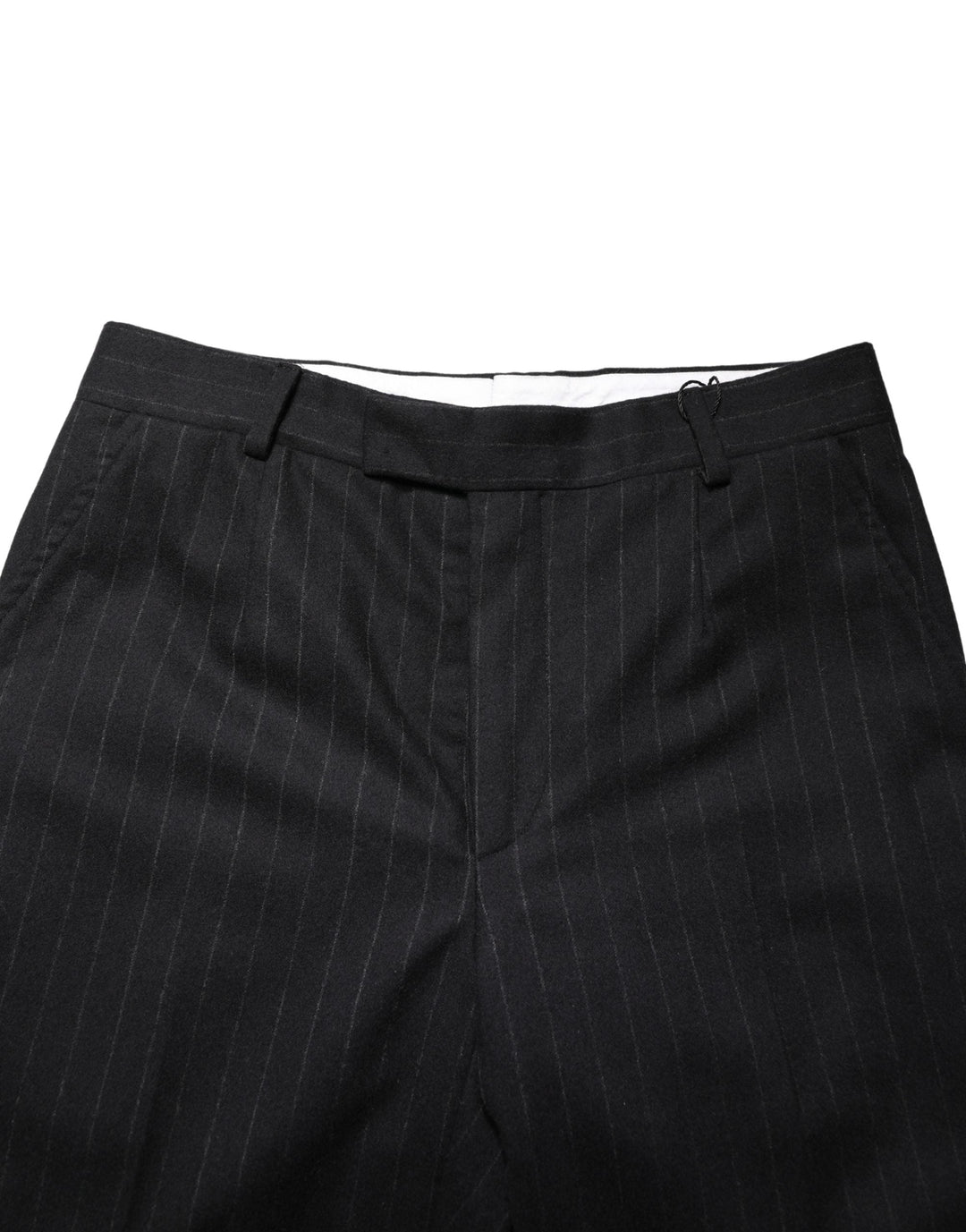 Men’s Dolce &amp; Gabbana Black Stripes Wool Dress Formal Trouser Pants
