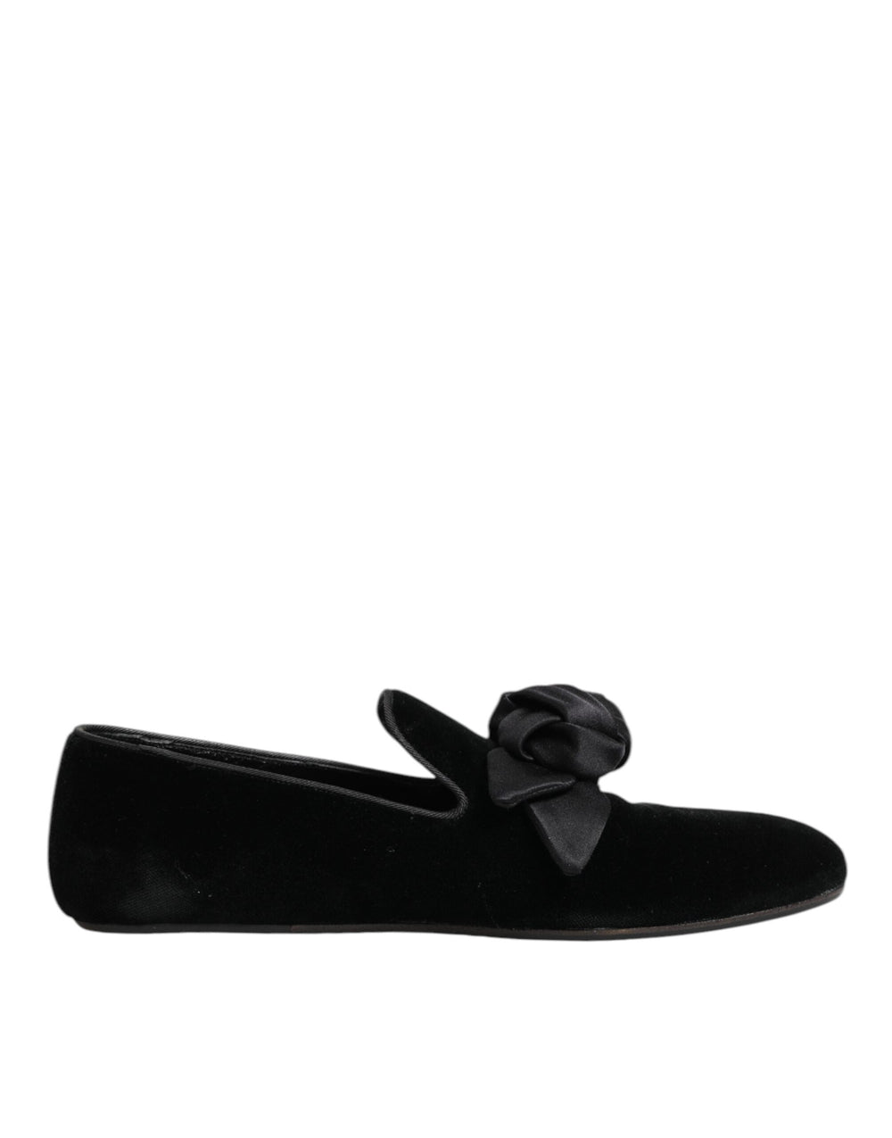 Men’s Dolce & Gabbana Black Suede Cotton Rose Slip on Loafers Shoes