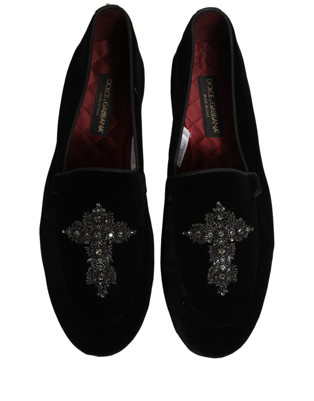 Men’s Dolce &amp; Gabbana Black Suede Embellished Dress Loafers Shoes