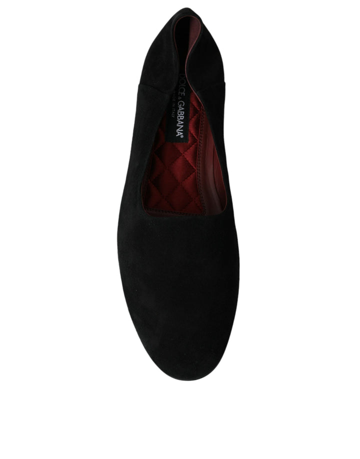 Men’s Dolce &amp; Gabbana Black Suede Loafers Formal Dress Slip on Shoes