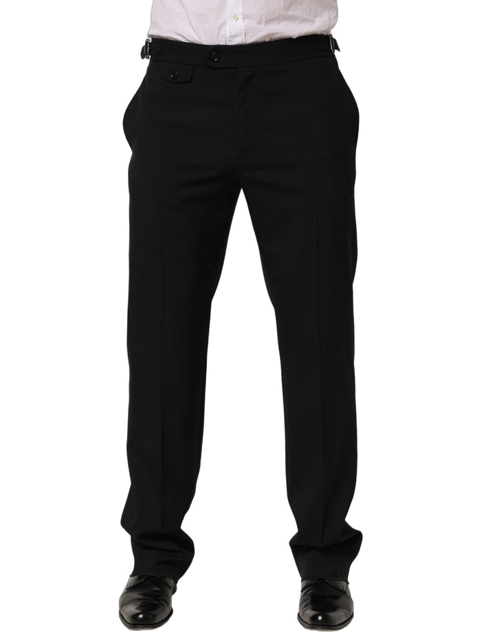 Men’s Dolce &amp; Gabbana Black Tapered Leg Men Dress Trouser Pants