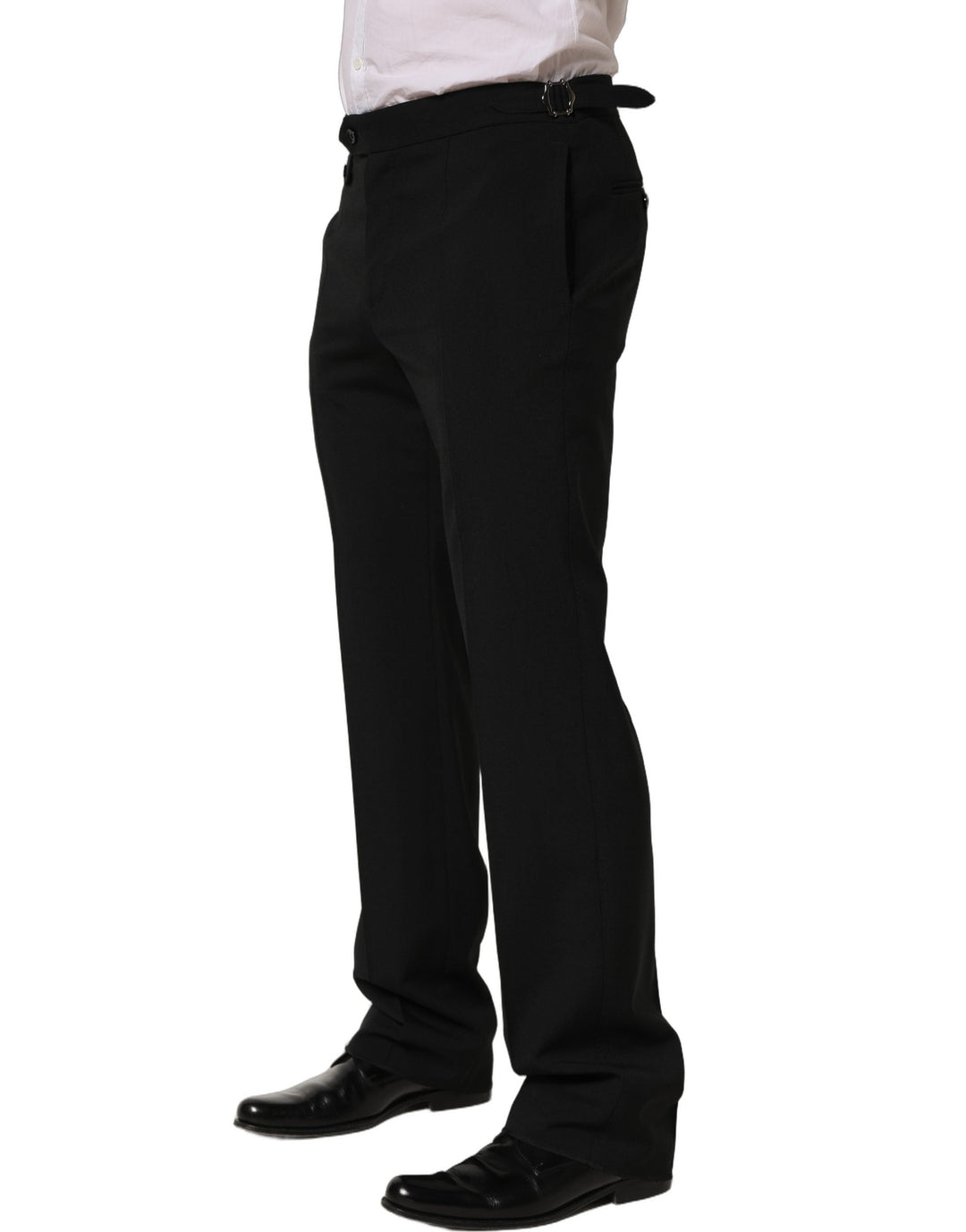 Men’s Dolce &amp; Gabbana Black Tapered Leg Men Dress Trouser Pants